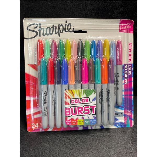 1 Pack of Sharpie Permanent Markers - Color Burst - 24 Count - New Sealed