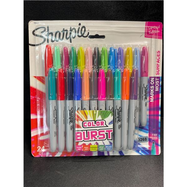 1 Pack of Sharpie Permanent Markers - Color Burst - 24 Count - New Sealed