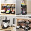Image 7 : 1 Box of 3 Under-Sink Sliding Storage Organizers (2-Tier) Multi-Use Kitchen Organizers - Black - New