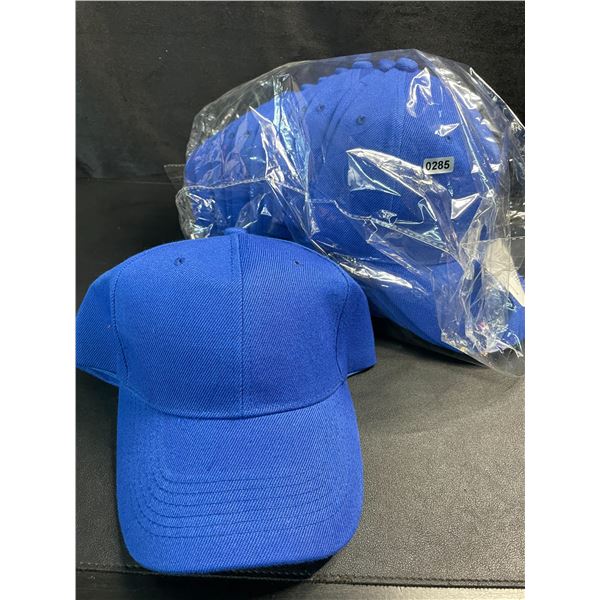 12 Blue Plain Baseball Hats - Great for Customizing! Brand New
