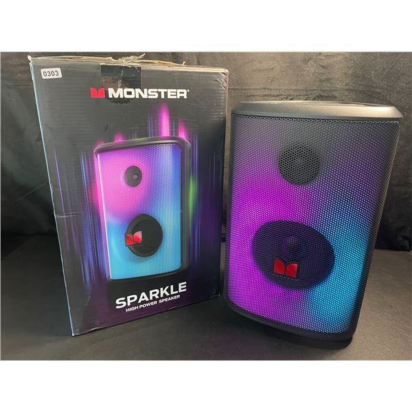 1 MONSTER Sparkle High-Power Bluetooth/Party Speaker (80W) 24Hr Playtime - New/Open Box