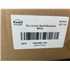 Image 3 : 1 Box of 10 Shelf Brackets - 8 Inch Size - Brand New