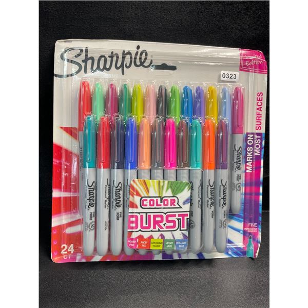 1 Pack of Sharpie Permanent Markers - Color Burst - 24 Count - New Sealed