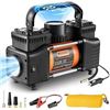 Image 1 : 1 Securide Heavy Duty Air Compressor with LED Work Light - 12V 150PSI 60L/Min - New