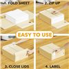 Image 5 : 1 SpaceAid 8-Pack  Bed Sheet Organizer Storage Boxes with Window - Beige - New