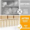 Image 6 : 1 SpaceAid 8-Pack  Bed Sheet Organizer Storage Boxes with Window - Beige - New