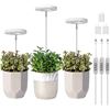 Image 6 : 3 Lordem Full-Spectrum Halo Grow Lights for Indoor Potted Plants - Adjustable Height 