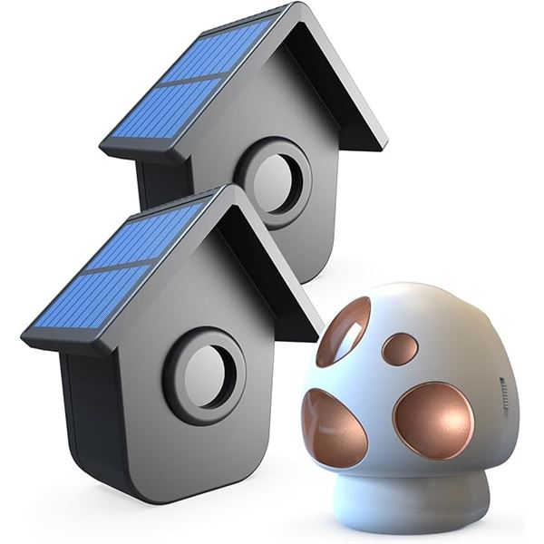 1 Outdoor Solar Wireless Alarm System/Solar Driveway Alarm - 1 Receiver + 2 Sensors - Brand New