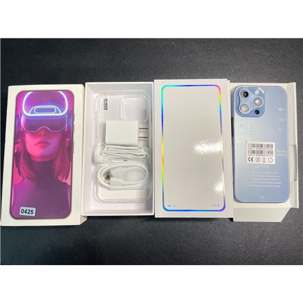 1 A16 Pro Max Unlocked Android Smartphone - 8GB+256GB 6.9" FHD Screen - Blue - New