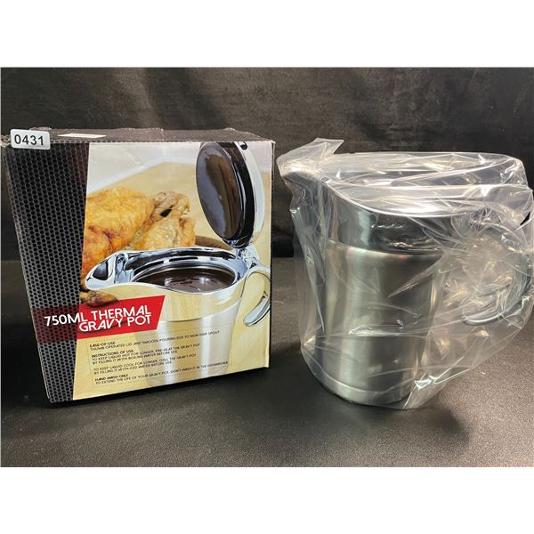 1 Stainless Steel Thermal Gravy Pot - 750ml - Brand New
