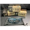 Image 1 : 3 Pairs of EDGE Dawson Wrap-Around Safety Glasses - Marine Frame, Clear Vapor Shield Lens - NEW