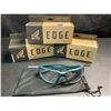 Image 1 : 3 Pairs of EDGE Dawson Wrap-Around Safety Glasses - Marine Frame, Clear Vapor Shield Lens - NEW