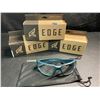 Image 1 : 3 Pairs of EDGE Dawson Wrap-Around Safety Glasses - Marine Frame, Clear Vapor Shield Lens - NEW