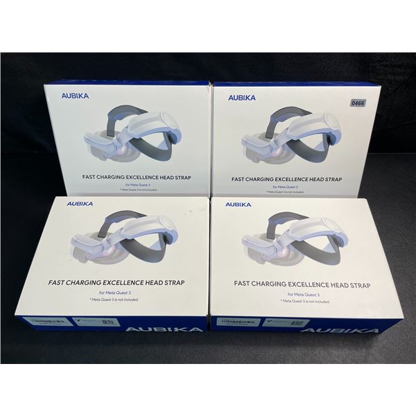 4 Aubika Fast Charging Excellence Head Straps for Meta Quest 3 VR Headset - New