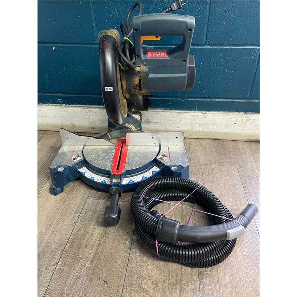 Ryobi Mitre Saw with Extractor Hose for Shop Vac - Used