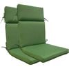 Image 1 : Box of 2 Bossima High-Back Chair Cushions for Outdoor Patio Chairs - Deep Green - New Sealed