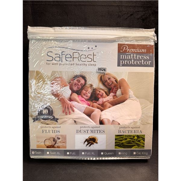 SafeRest Premium Mattress Protector Twin Size - New