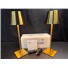 Image 1 : 2 Pack of Rechargeable USBC Dimmable Gold LED Table Lamps - New