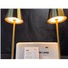 Image 2 : 2 Pack of Rechargeable USBC Dimmable Gold LED Table Lamps - New