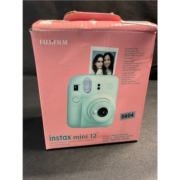 1 Fujifilm Instax Mini 12 Instant Camera - Mint Green - Brand New (Slightly Damaged Box)
