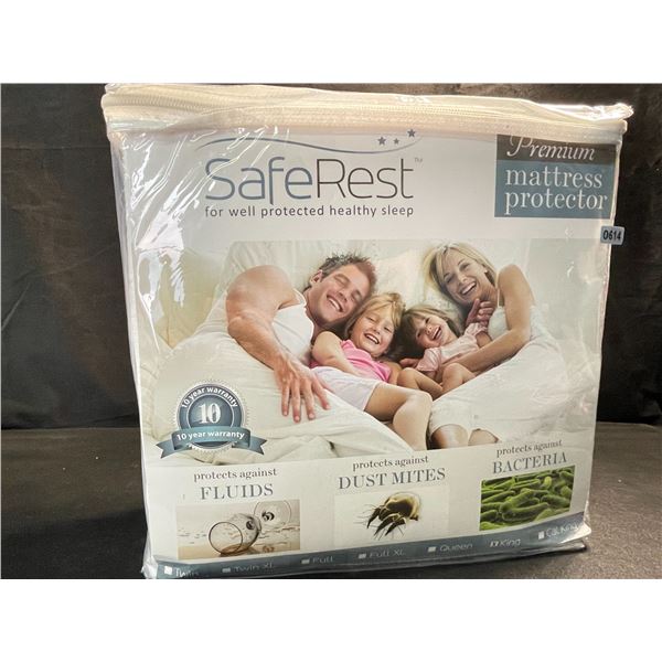 1 SafeRest Premium Mattress Protector - King Size - Waterproof, Dust Proof, Hypoallergenic - New