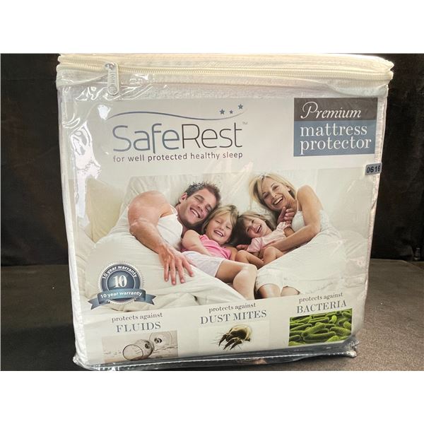 1 SafeRest Premium Mattress Protector - King Size - Waterproof, Dust Proof, Hypoallergenic - New