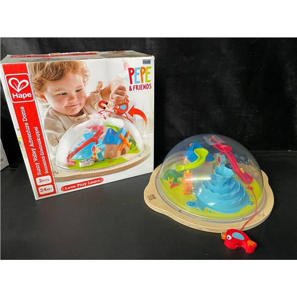 1 Hape Pepe & Friends Sunny Valley Adventure Dome Toy Play Set - New