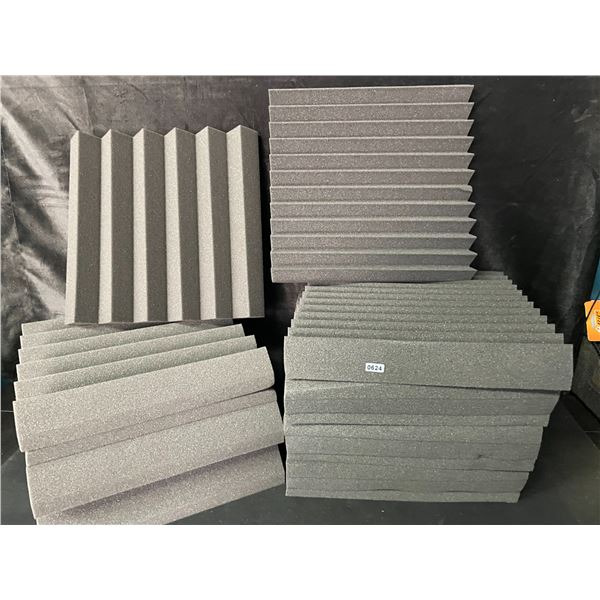 Lot of Acoustic Foam Panels; Sound-Absorbing Panels - 14 Panels Total Included - New (12"x12" Size)