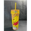 Image 1 : 1 Disney Winnie-The-Pooh Drinking Tumbler Cup with Straw - New