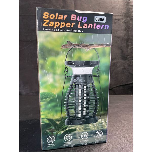 1 Solar Bug Zapper Lantern - Kills Flying Insects/Mosquitos - Brand New