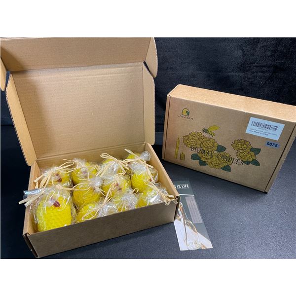 2 Boxes of Lacaser Natural Beeswax Candles - 12PCs Per Box - New