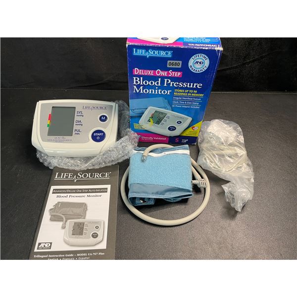 1 Life Source Deluxe One-Step Blood Pressure Monitor with Small Arm Cuff - New