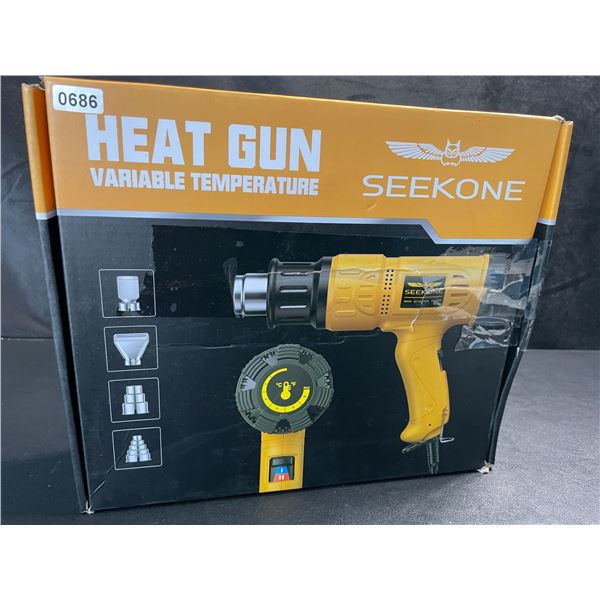 1 Seekone Variable Temperature Heat Gun - 1800W - New (Dmg Box)