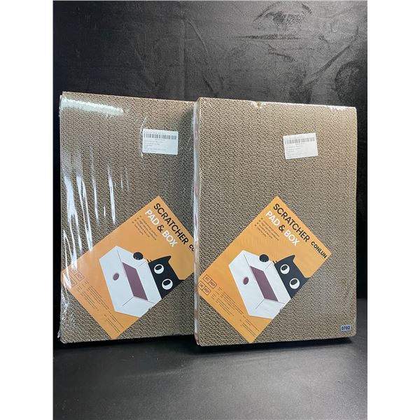 2 Cat Scratcher Boxes/Cat Scratching Pads - Large Size (10" x 17" x 5") - New