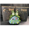 Image 1 : 2 Frog Solar Statues for Gardens/Lawn Decor - Waterproof & UV Resistant - New