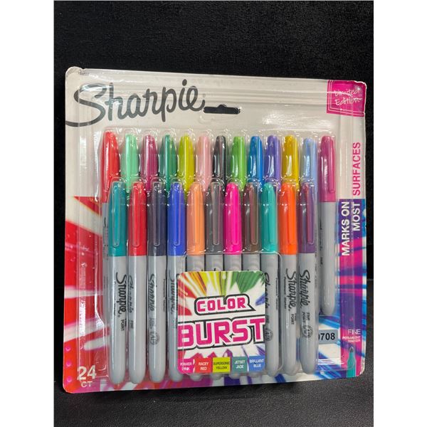 1 Pack of Sharpie Permanent Markers - Color Burst - 24 Count - New Sealed