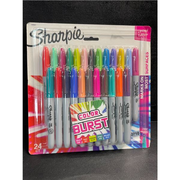 1 Pack of Sharpie Permanent Markers - Color Burst - 24 Count - New Sealed