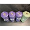 Image 2 : 4 Assorted Rolls of Macrame Cord/Rope - Great for Crafts, Plant Hangers, Knitting (3 purple/1 green)