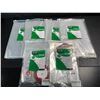 Image 1 : 6 Assorted Packs of Clear Cellophane Storage Bags - 12x17" and 6x9" Sizes - New