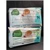 Image 1 : 2 Packs of Seventh Generation Sensitive Skin Newborn Diapers (For Babies up to 10lbs) - 36 Per Pack