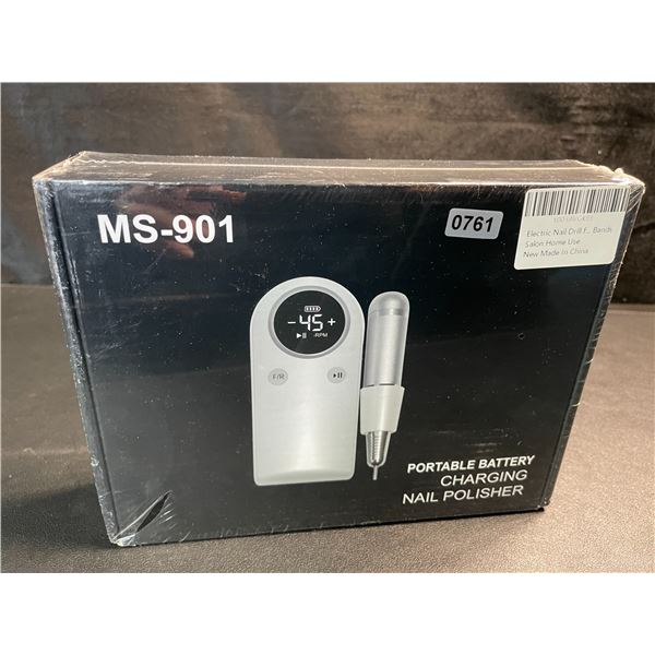 1 Electric Nail Drill - Portable/Rechargeable Design High-Power Nail Drill/Polisher - New Sealed