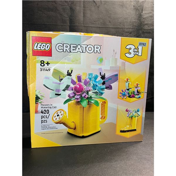 1 LEGO Creator Flowers in Watering Can Toy Building Block Set - 420pcs - New (Damaged Box)