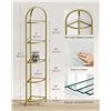 Image 3 : Vasagle Songmics 5 Tier Corner Shelf - Gold Color - New