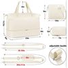 Image 5 : Tibes Women's Gym Bag Weekender Bag Set 3PCS - New