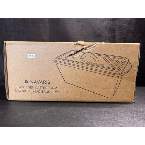 Navaris Heavy Duty Cast Iron Bread Baking Dish - New