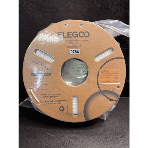 Elegoo 3D Printer Filament PLA 1.75MM 1KG White - New