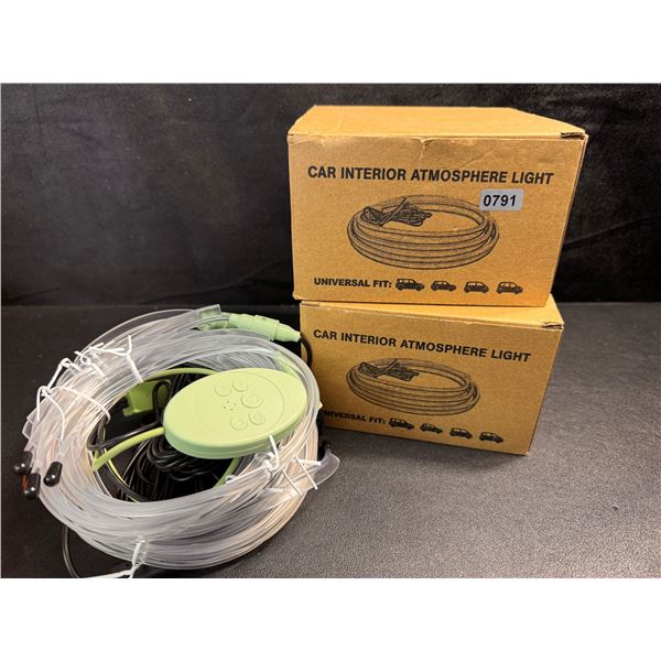 2 Sets of Universal USB Powered Car Interior Atmosphere Lights - New