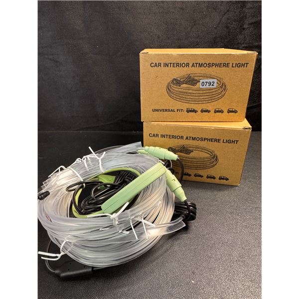 2 Sets of Universal USB Powered Car Interior Atmosphere Lights - New