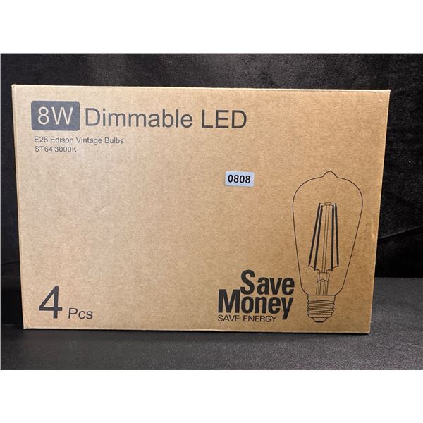 Dimmable LED E26 Base Edison Style Bulbs - New