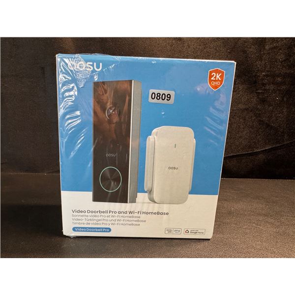 AOSU Battery Powered Wireless Video Doorbell 2K 2.4GHz WiFi Works with Alex and Google - New